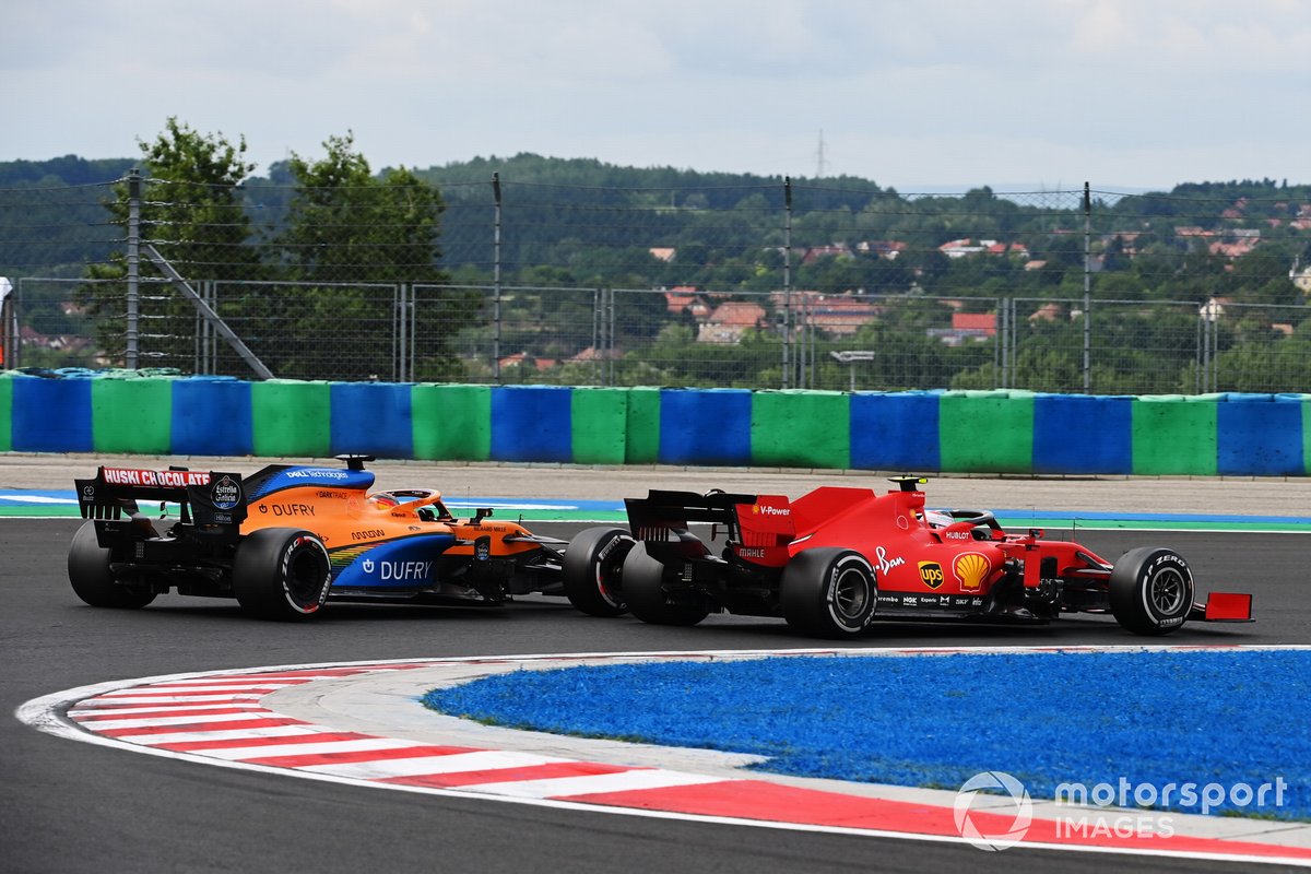 Sebastian Vettel, Ferrari SF1000, Carlos Sainz Jr., McLaren MCL35
