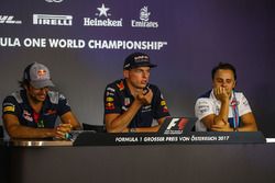 Carlos Sainz Jr., Scuderia Toro Rosso, Max Verstappen, Red Bull Racing en Felipe Massa, Williams