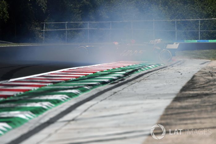 Santino Ferrucci, Haas F1 Team VF-17 se trompea