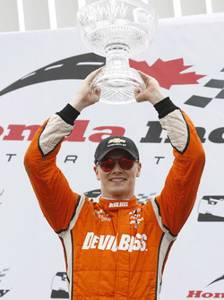 Podium: winner Josef Newgarden, Team Penske Chevrolet