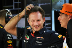 Christian Horner, Team Principal Red Bull Racing e Max Verstappen, Red Bull Racing