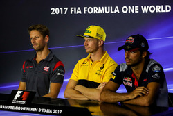 Romain Grosjean, Haas F1 Team, Nico Hulkenberg, Renault Sport F1 Team en Carlos Sainz Jr., Scuderia