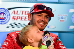 Kyle Larson, Chip Ganassi Racing, with his son Owen