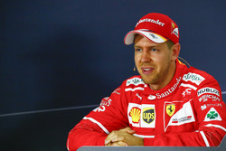 Sebastian Vettel, Ferrari, lors de la conférence de presse