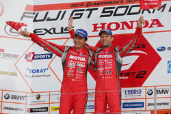 Podium GT500: race winners and Tsugio Matsuda, Ronnie Quintarelli, Nismo
