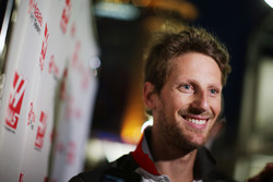 Romain Grosjean, Haas F1 Team with the media