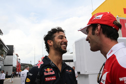 (L to R): Daniel Ricciardo, Red Bull Racing with Jean-Eric Vergne, Ferrari Test and Development Driv