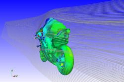 Rendu informatique (CFD) des ailerons, Ducati Team