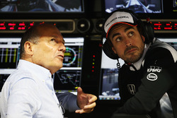Ron Dennis, McLaren Executive Chairman and Fernando Alonso, McLaren