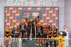 Podium: winners Will Davison, Jonathon Webb, Tekno Autosports Holden, second place Shane van Gisberg