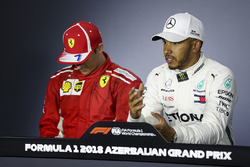 Kimi Raikkonen, Ferrari and Lewis Hamilton, Mercedes-AMG F1 in the Press Conference