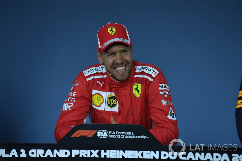 Sebastian Vettel, Ferrari in the Press Conference