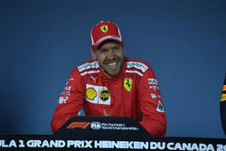 Sebastian Vettel, Ferrari lors de la conférence de presse