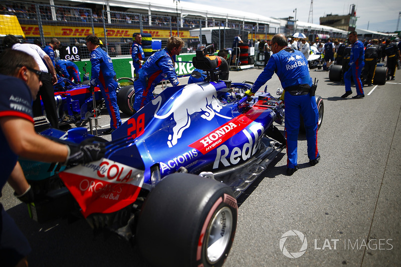 Brendon Hartley, Toro Rosso, arriva in griglia