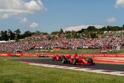 Sebastian Vettel, Ferrari SF71H and Kimi Raikkonen, Ferrari SF71H