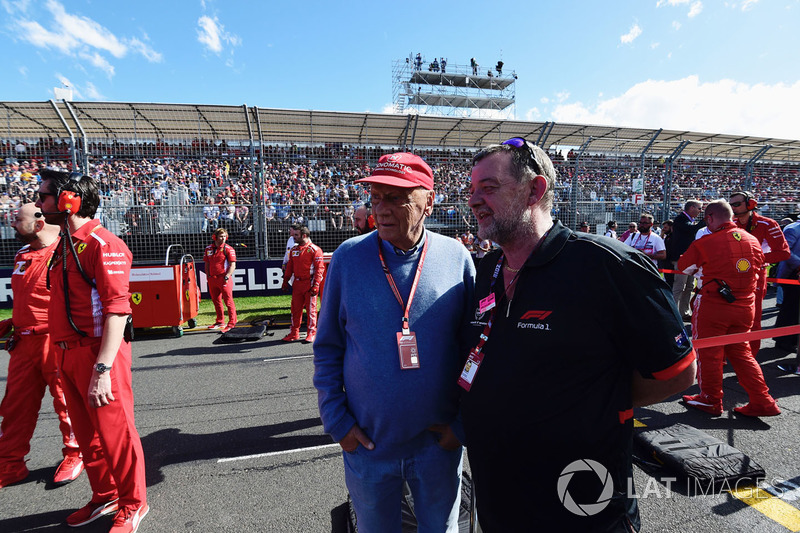 Niki Lauda, Presidente non esecutivo Mercedes AMG F1 e Paul Stoddart, in griglia