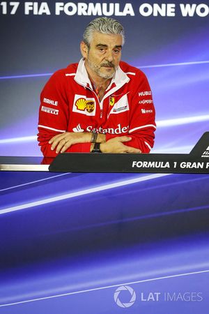 Maurizio Arrivabene, Team Principal Ferrari nella conferenza stampa