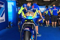 La moto d'Álex Rins, Team Suzuki MotoGP