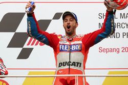 Podium: race winner Andrea Dovizioso, Ducati Team