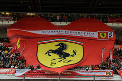 Ferrari banner at the grandstand