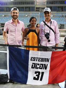 Esteban Ocon, Force India F1 fans and banner