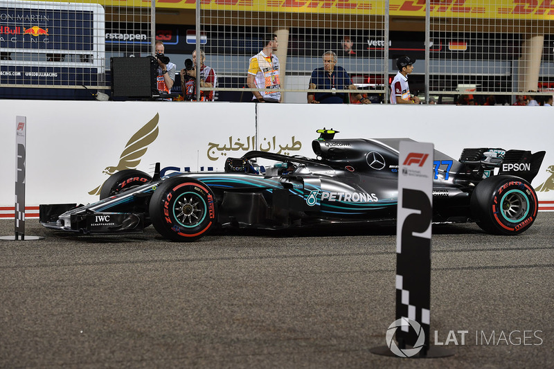 Valtteri Bottas, Mercedes-AMG F1 W09 EQ Power nel parco chiuso