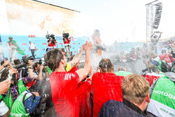 Jean-Eric Vergne, Techeetah, places 3rd, Lucas di Grassi, Audi Sport ABT Schaeffler, places 2nd, Daniel Abt, Audi Sport ABT Schaeffler, wins the Berlin ePrix