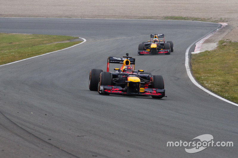 Max Verstappen et Daniel Ricciardo lors des Jumbo Racing Days