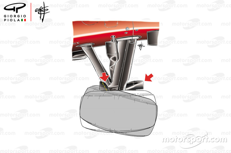 Sudut kemudi Ferrari F10, GP Monako 2010
