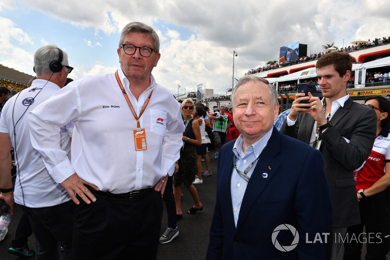 Ross Brawn, Formula One Managing Director of Motorsports and Jean Todt, FIA President on the grid