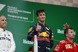 Podium: race winner Daniel Ricciardo, Red Bull Racing, second place Valtteri Bottas, Mercedes-AMG F1, third place Kimi Raikkonen, Ferrari