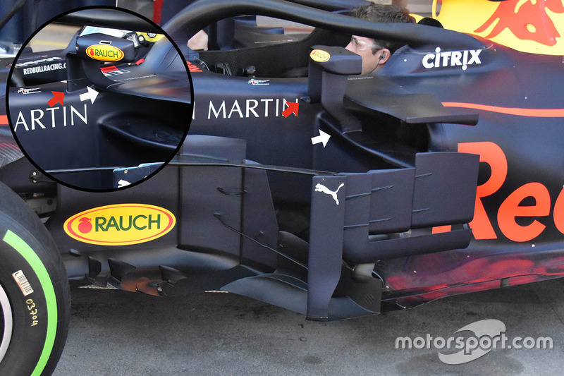 Red Bull Racing RB14 mirror detail