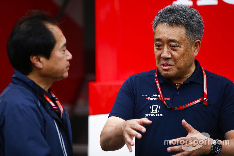 Toyoharu Tanabe, F1 Technical Director, Honda, with Masashi Yamamoto, General Manager, Honda Motorsport