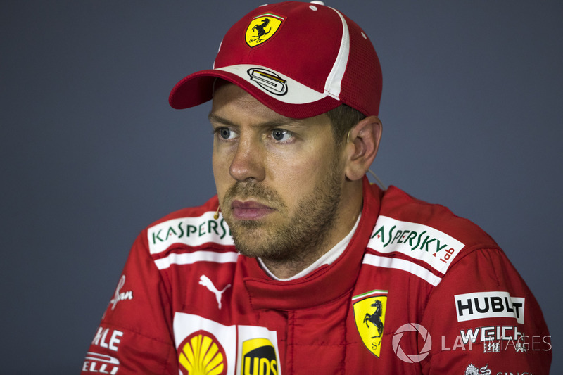 Sebastian Vettel, Ferrari en la conferencia de prensa