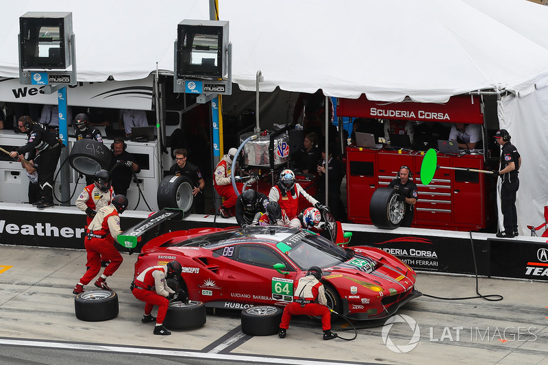 Pitstop, #64 Scuderia Corsa Ferrari 488 GT3, GTD: Bill Sweedler, Townsend Bell, Frankie Montecalvo, Sam Bird