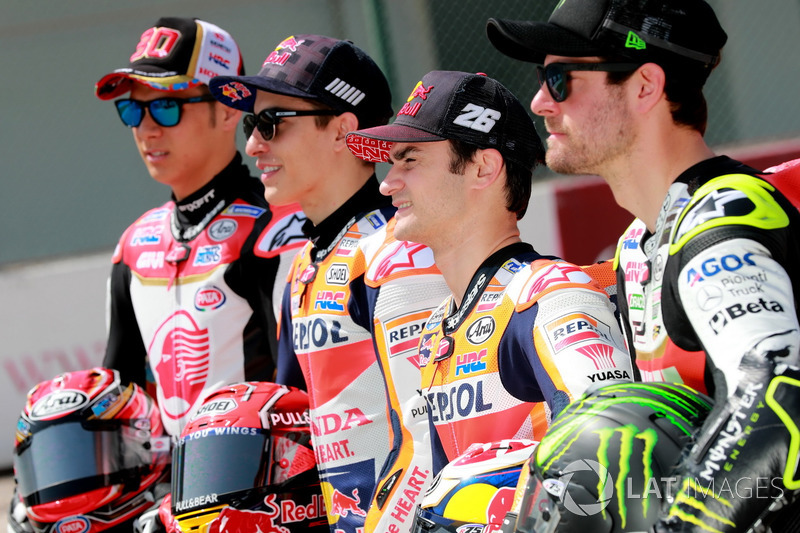 Takaaki Nakagami, Team LCR Honda, Marc Marquez, Repsol Honda Team, Dani Pedrosa, Repsol Honda Team, Cal Crutchlow, Team LCR Honda