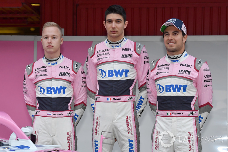 Nikita Mazepin, Sahara Force India F1, Esteban Ocon, Sahara Force India F1 ve Sergio Perez, Sahara Force India