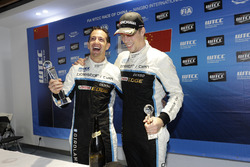 Podium: Race winner Nestor Girolami, Polestar Cyan Racing, Volvo S60 Polestar TC1, third place Thed