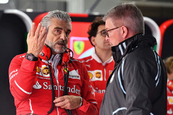 Maurizio Arrivabene, Ferrari Team Principal and Ross Brawn, Formula One Managing Director of Motorsports