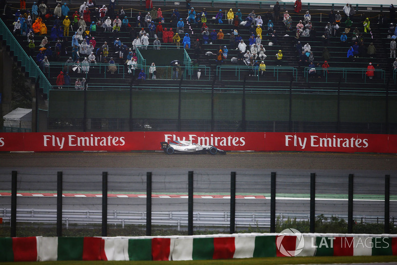 Lance Stroll, Williams FW40, va fuori dalla pista