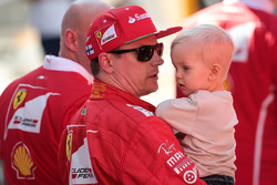 Kimi Raikkonen, Ferrari with his son Robin