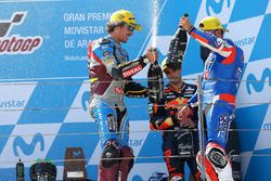Podium: race winner Franco Morbidelli, Marc VDS, second place Mattia Pasini, Italtrans Racing Team,