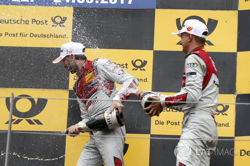 Подіум: Рене Раст Audi Sport Team Rosberg, Audi RS 5 DTM, третє місце Ніко Мюллер, Audi Sport Team Abt Sportsline, Audi RS 5 DTM