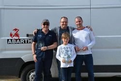 Walter Reho, Sylvain Burkhalter, Cyrille Crevoiserat, podium Abarth