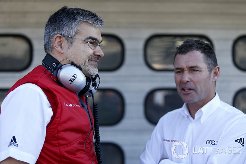Dieter Gass, Head of DTM Audi Sport with Tom Kristensen