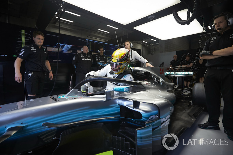 Lewis Hamilton, Mercedes AMG F1, mit Halo