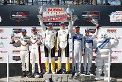 GTLM Podium: second place Kevin Estre, Laurens Vanthoor, Porsche Team, first place Oliver Gavin, Tom