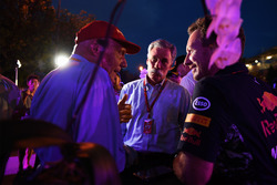 Chase Carey, Chief Executive Officer and Executive Chairman of the Formula One Group, Niki Lauda, Mercedes AMG F1 Non-Executive Chairman and Christian Horner, Red Bull Racing Team Principal at Petronas BBQ