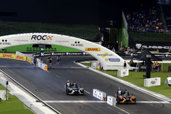 Pascal Wehrlein and Felipe Massa in the Polaris Slingshot SLR