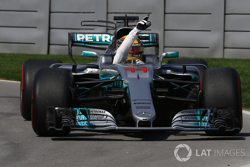 Le vainqueur Lewis Hamilton, Mercedes-Benz F1 W08